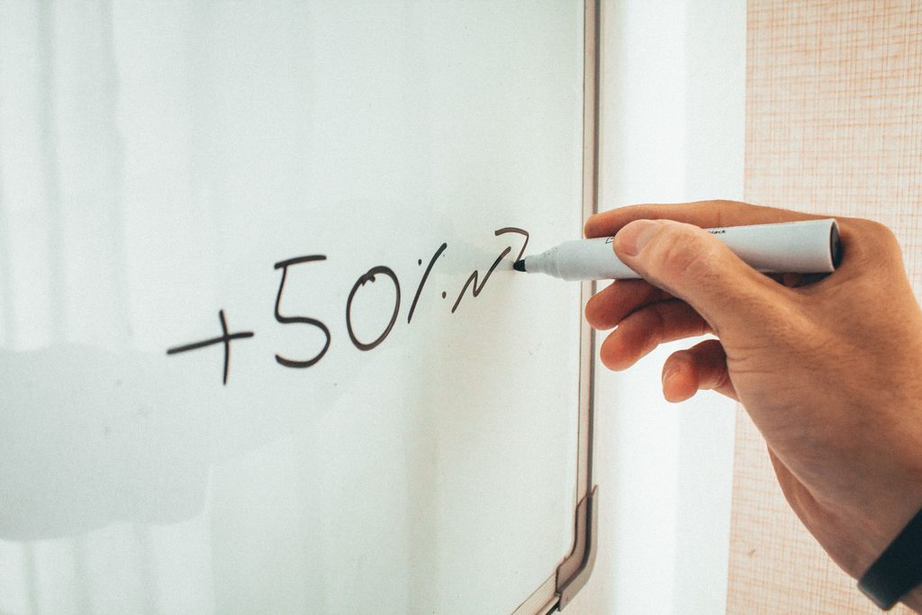 Percentage increase and decrease calculation example